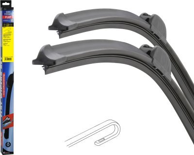 Stěrače FLAT SET (HOOK) 710+660mm Compass