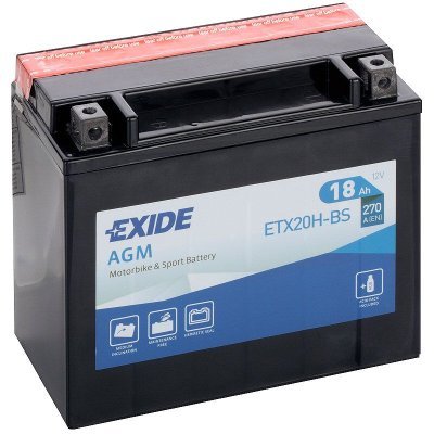 Motobaterie Exide Bike AGM 12V, 18Ah, ETX20H-BS