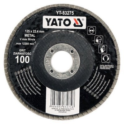 Yato Kotouč lamelový brusný na kov 125x22,4mm P100