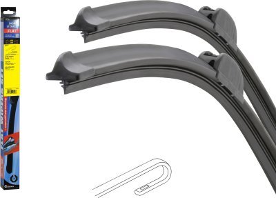 Stěrače FLAT SET (HOOK) 430+430mm Compass