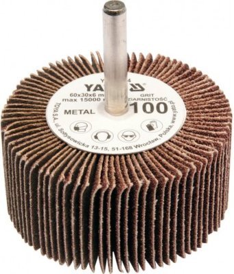 Yato Kotouč lamelový radiální 60x30 P-80 s hřídelí 6 mm
