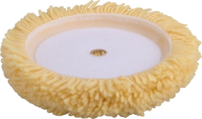 Kotouč leštící vlněný, žlutý, T180, ⌀190mm, 1ply vlna 50/50, suchý zip ⌀150mm EXTOL PREMIUM