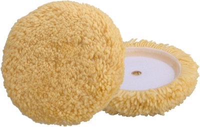 Kotouč leštící vlněný, žlutý, T180, ⌀190mm, 1ply vlna 50/50, suchý zip ⌀150mm EXTOL PREMIUM