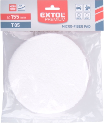 Kotouč leštící, mikrovlákno, T05, ⌀155mm, suchý zip EXTOL PREMIUM