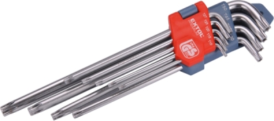 L-klíče TORX prodloužené, sada 9ks, T10-50 EXTOL PREMIUM