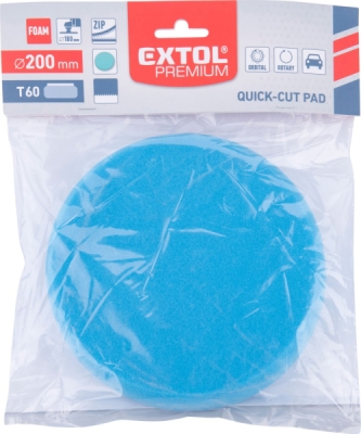 Kotouč leštící pěnový, T60, modrý, ⌀200x30mm, suchý zip ⌀180mm EXTOL PREMIUM