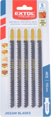 Plátky do přímočaré pily 5ks, 126x4,0mm, HCS Bosh EXTOL PREMIUM