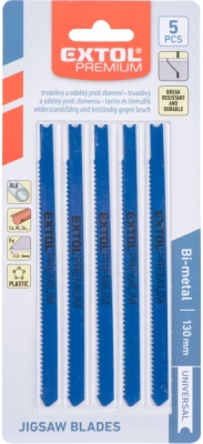 Plátky do přímočaré pily 5ks, 106x1,8mm, Bi-metal Universal EXTOL PREMIUM