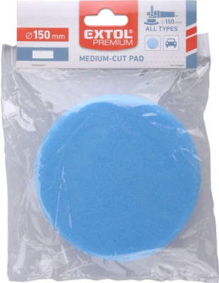 Kotouč leštící pěnový, T60, modrý, ⌀150x30mm, suchý zip ⌀125mm EXTOL PREMIUM