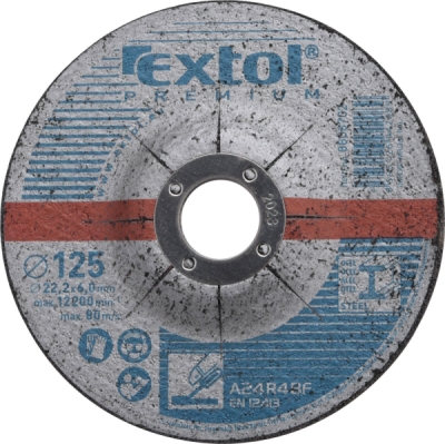 Kotouč brusný na ocel, 125x6,0x22,2mm EXTOL PREMIUM