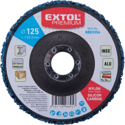 Kotouč brusný nylonový, 125x14mm, nylon/abrazivo SiC EXTOL PREMIUM