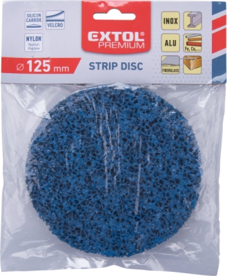 Kotouč brusný nylonový, suchý zip, 125x14mm, nylon/abrazivo SiC EXTOL PREMIUM