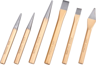 Sekáče, průbojníky a důlčík, sada 6ks EXTOL PREMIUM