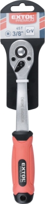 Ráčna tvarovaná, 45 zubů, 3/8", L 208mm, Crv EXTOL PREMIUM
