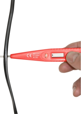 Zkoušečka napětí digitální s displejem, 12-220V EXTOL PREMIUM