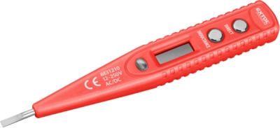 Zkoušečka napětí digitální s displejem, 12-220V EXTOL PREMIUM
