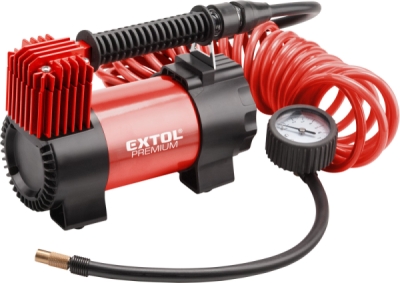 Kompresor auto v tašce s příslušenstvím EXTOL Premium 12V, 10,3bar
