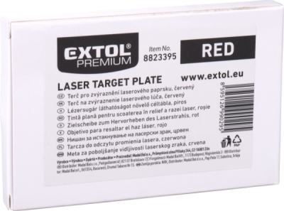 Terč pro zvýraznění laser. paprsku, červený EXTOL PREMIUM