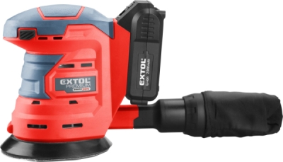 Bruska excentrická aku SHARE20V, 125mm, 20V Li-ion, 2000mAh EXTOL PREMIUM