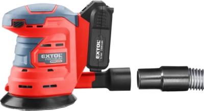 Bruska excentrická aku SHARE20V, 125mm, 20V Li-ion, 2000mAh EXTOL PREMIUM