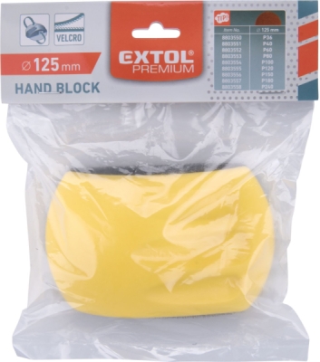 Blok brusný na výseky se suchým zipem EXTOL PREMIUM