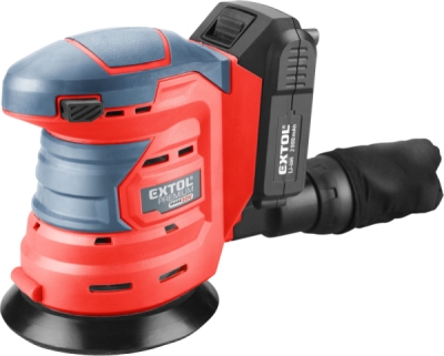 Bruska excentrická aku SHARE20V, 125mm, 20V Li-ion, 2000mAh EXTOL PREMIUM