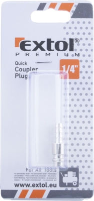 Rychlospojka vzduchová vsuvka pro hadici, 1/4" EXTOL PREMIUM
