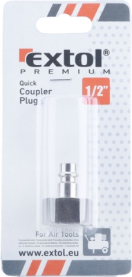 Rychlospojka vzduchová vsuvka s vnitřním závitem, G-1/2" EXTOL PREMIUM