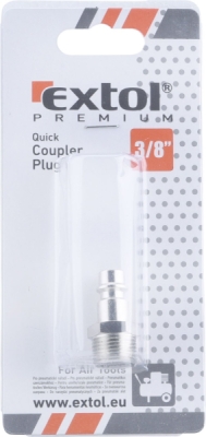 Rychlospojka vzduchová vsuvka s vnějším závitem, G-3/8" EXTOL PREMIUM
