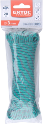Šňůra pletená polypropylenová, ⌀3mm x 20m EXTOL PREMIUM