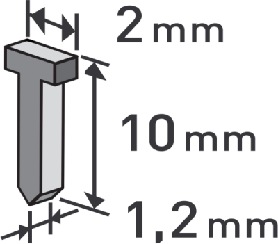 Hřebíky, balení 1000ks, 10mm, 2,0x0,52x1,2mm EXTOL PREMIUM
