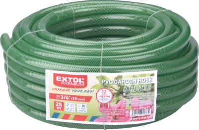 Hadice zahradní průhledná GARDEN, 3/4", 25m, 200g/m EXTOL PREMIUM