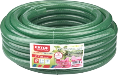 Hadice zahradní průhledná GARDEN, 1", 25m, 320g/m EXTOL PREMIUM