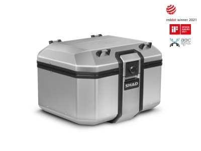 Kompletní sada hliníkových kufrů SHAD 130.kitTERRAbig48-65 TERRA, 48L topcase 47L/47L boční kufry, včetně montážní sady a plotny SHAD Aprilia Tuareg 660