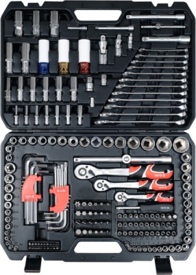 Yato gola sada 1/2", 3/8", 1/4" + příslušenství 198 ks - YT-38850