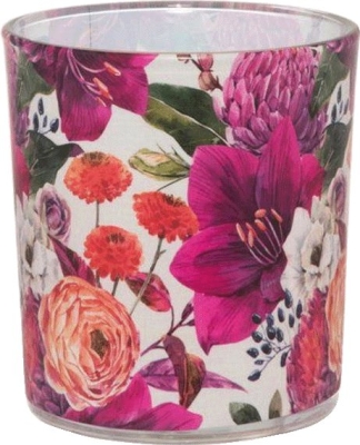 Svíce vonná sklo s folií Floral Inspirations (sn72s-30)