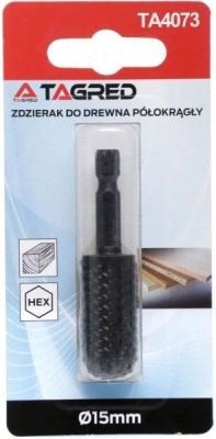 Tagred TA4073, Půlkruhový frézovací bit do dřeva | šestihran | ?15 mm