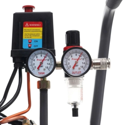 Tagred TA3384, Bezolejový kompresor s odlučovačem 50l, 230V, 2 písty, 2000W | 10 BAR