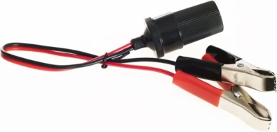 Adaptér autobaterie - zásuvka autozapalovače 12V s krokosvorkami, TA566