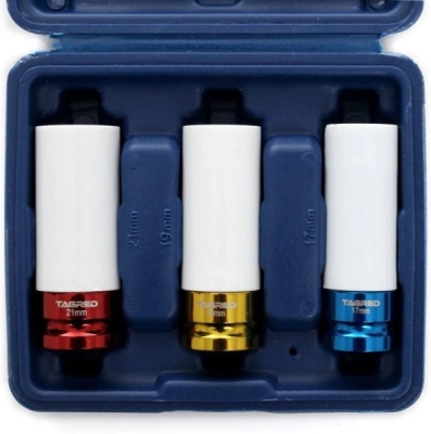 Nástrčné klíče 1/2" na hliníkové alu ráfky, 17, 19 a 21 mm, sada 3 ks, TA1253