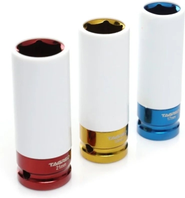 Nástrčné klíče 1/2" na hliníkové alu ráfky, 17, 19 a 21 mm, sada 3 ks, TA1253