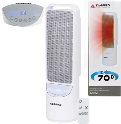 Tagred TA932, Sloupový termo ventilátor, rotační keramický ohřívač, 2000W