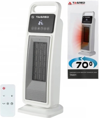Tagred TA931, Sloupový termo ventilátor, rotační keramický ohřívač, 2000W