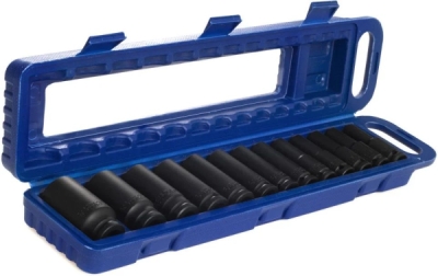Tagred TA1255, Šestihranné nástrčné klíče dlouhé 78 mm, 1/2", 10 - 32 mm, sada 13 ks