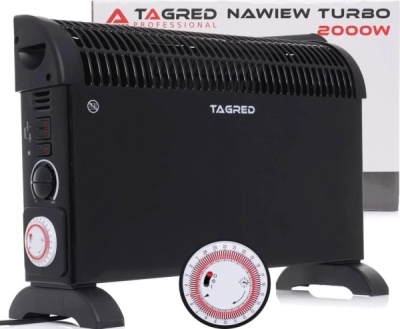 Tagred TA903, Elektrický konvektor s termostatem 2000W, turbo vzduchu, časovač, černý