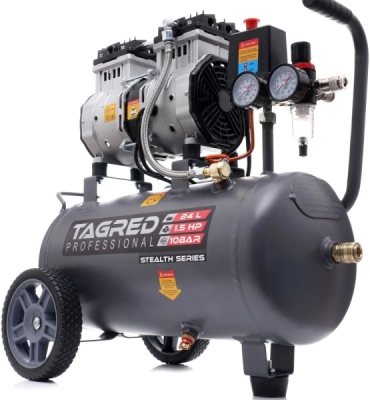 Tagred TA3383, Bezolejový kompresor 24l, 230V, 2 písty, 1100W