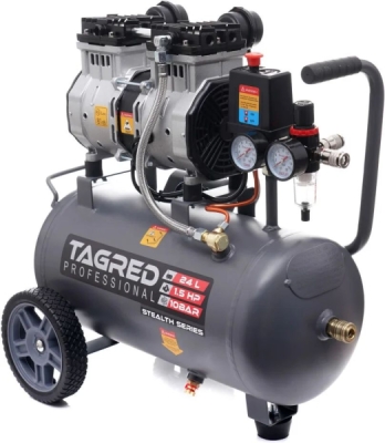 Tagred TA3383, Bezolejový kompresor 24l, 230V, 2 písty, 1100W