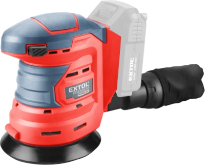Bruska excentrická aku SHARE20V, 125mm, 20V Li-ion bez baterie EXTOL PREMIUM