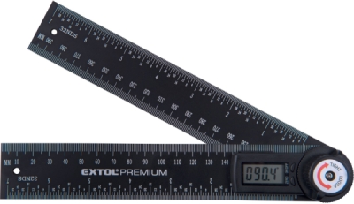Úhloměr digitální s pravítkem, 200mm EXTOL PREMIUM