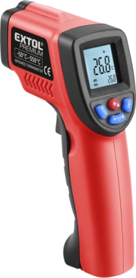 Teploměr bezkontaktní IR průmyslový, -50° až 550°C, -50° až 550°C EXTOL PREMIUM
